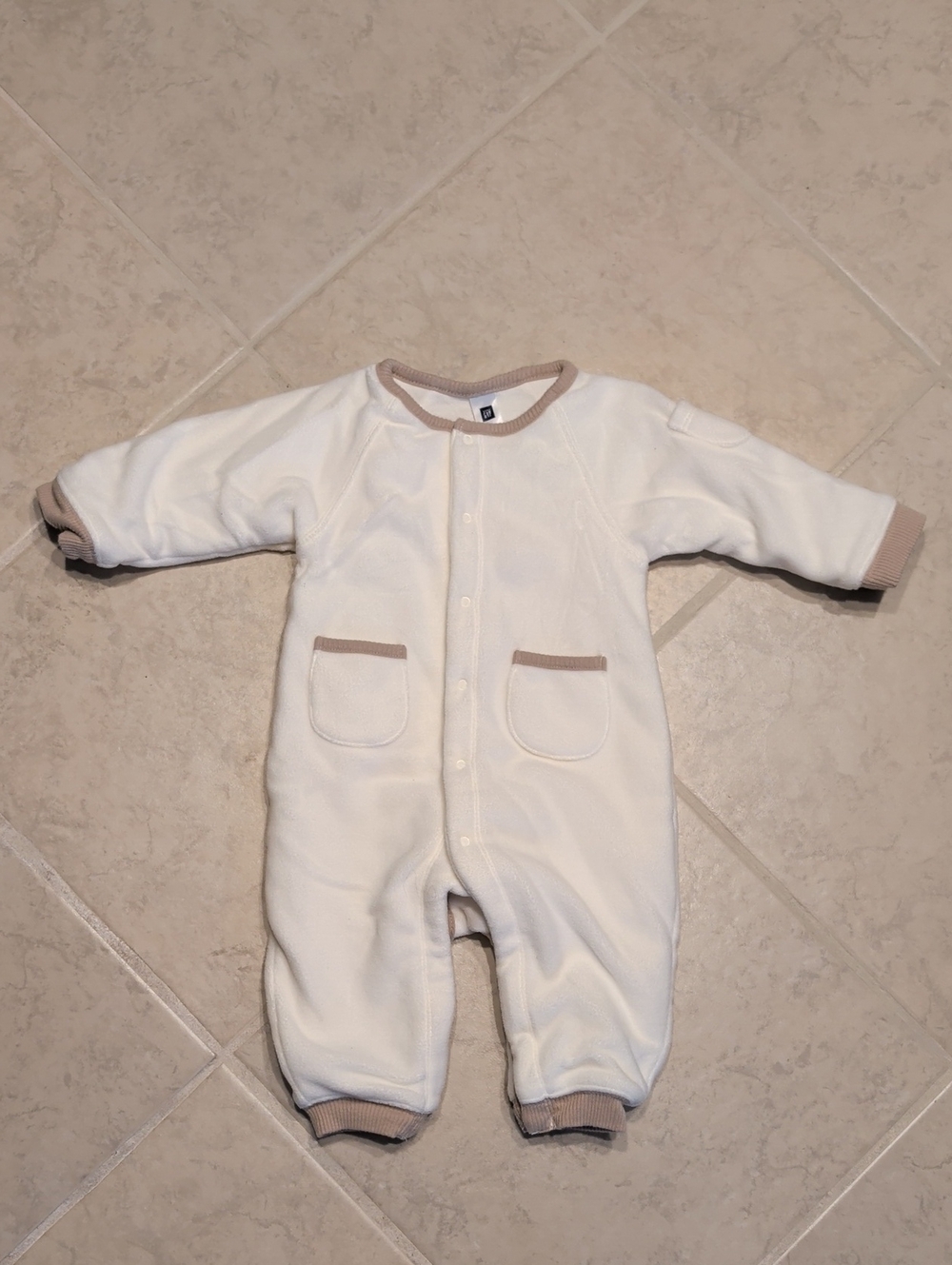Baby Gap Fleece Button Long Sleeve Onesie